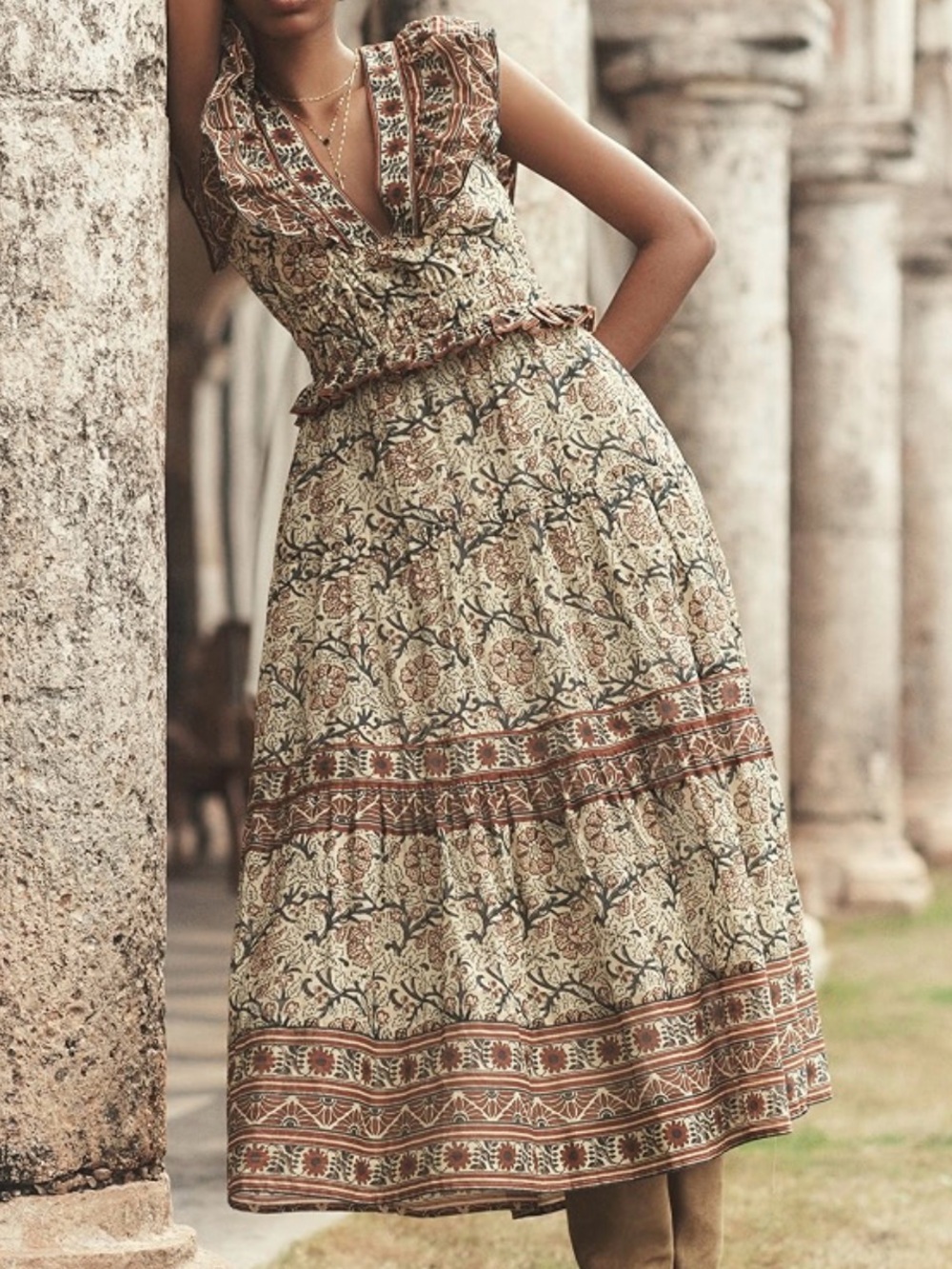 Sea NY Marlee Bohemian Floral Midi Dress